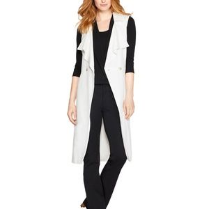 {White House Black Market} Sleeveless Trench Vest